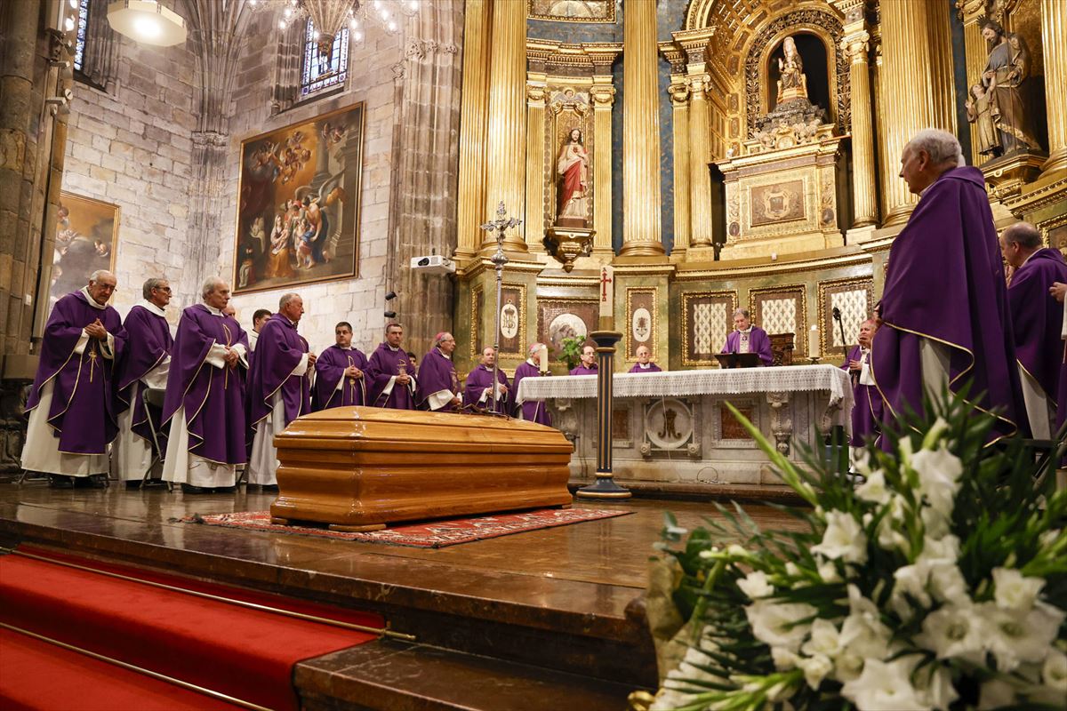 Funeral de Juan María Uriarte, en Bilbao.