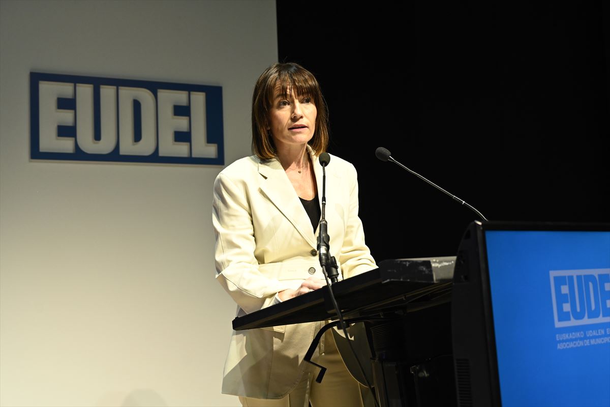 Esther Apraiz, presidenta de Eudel, hoy. Foto: Eudel.