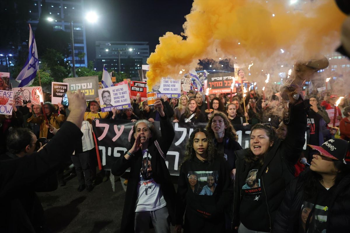 Manifestación en Tel Aviv. Foto: EFE
