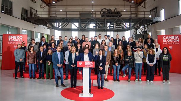 Presentación de candidaturas del PSE-EE, hoy, en Barakaldo. EFE.