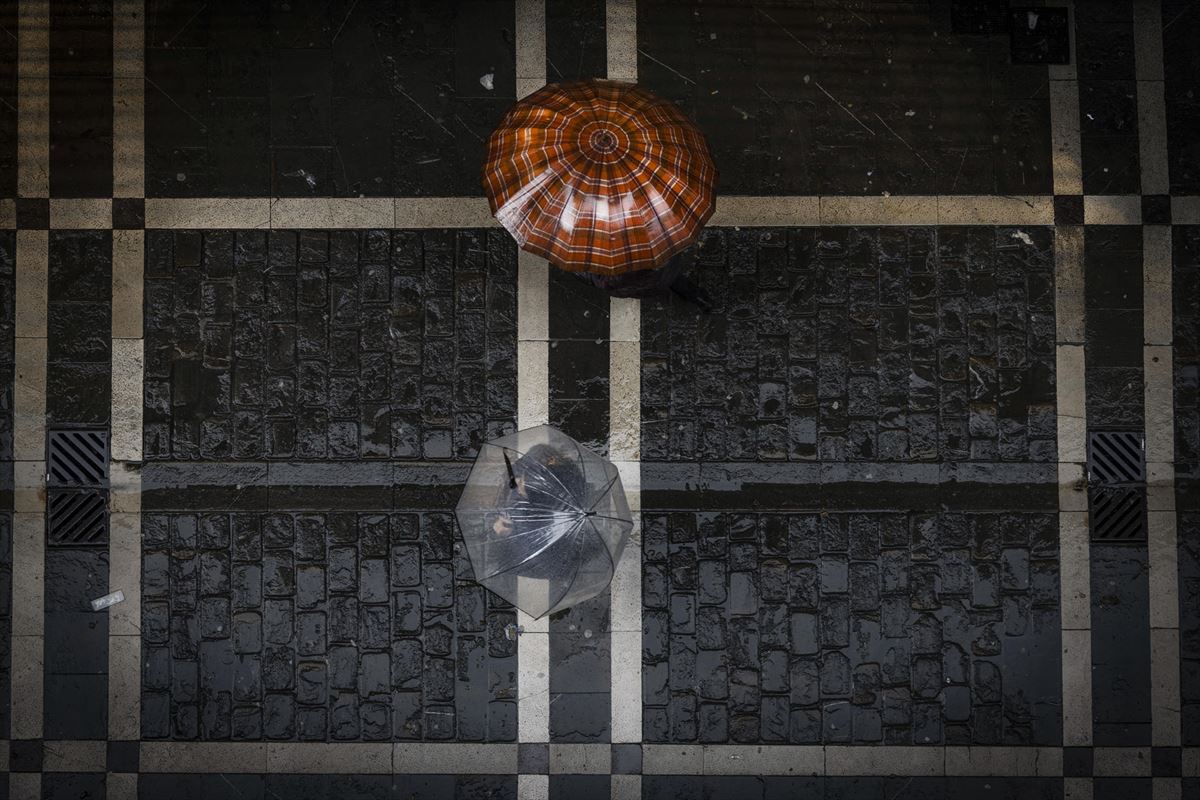 Lluvia en Navarra, en una imagen de archivo