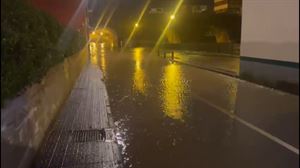 Herrerias ibaiak gainezka egin du Sodupe parean