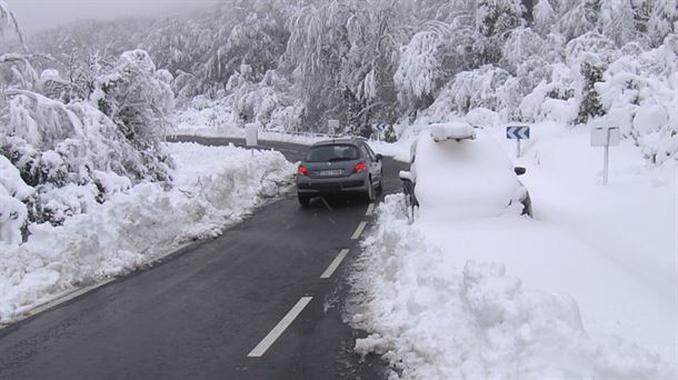 Puerto de Herrera nevado. Foto: EITB