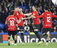 El gol de Gío González para el Mallorca en el minuto 50 de partido (0-1)