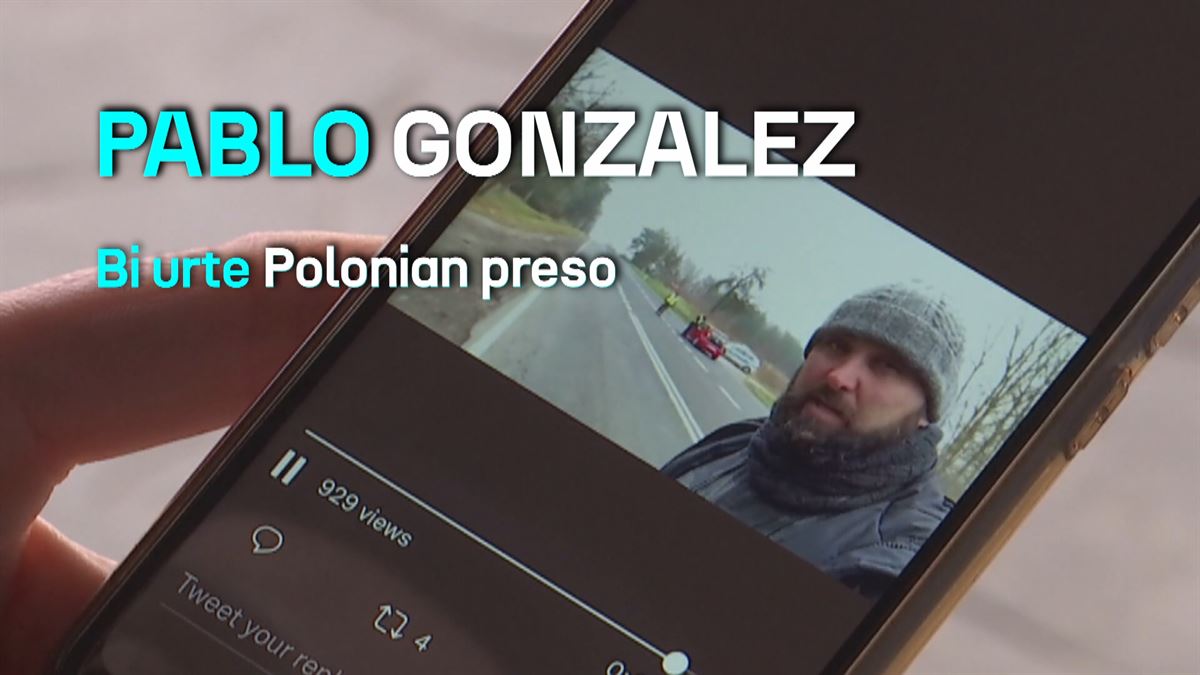 Pablo Gonzalez euskal kazetariak bi urteko espetxealdia bete du dagoeneko Polonian. Artxiboko irudia