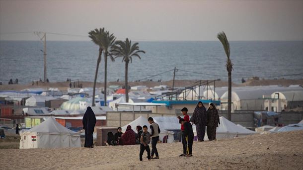 Campo de refugiados en Gaza. FOto: Efe