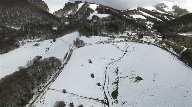 Vista aérea de Orreaga-Roncesvalles. Foto: EFE