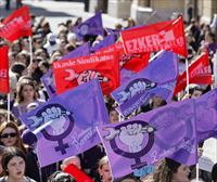 Estudiantes vascas se manifiestan para dejar claro que el feminismo combativo ni se rinde ni se va a casa