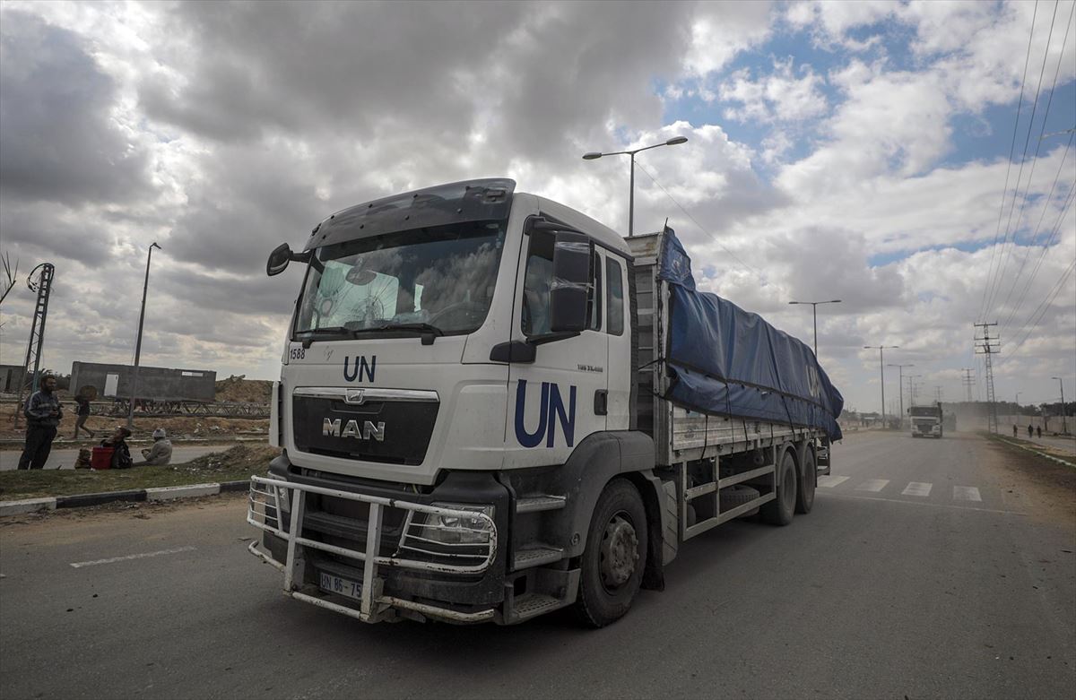 Camión de ayuda humanitaria de la ONU. FOto: EFE