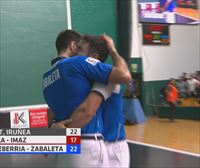 Etxeberria y Zabaleta acarician la final con su victoria sobre Artola e Imaz (22-17)