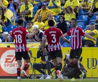 Athleticek Txapeldunen Ligan sartzeko lehian jarraitzen du, Las Palmasen 0-2 irabazita