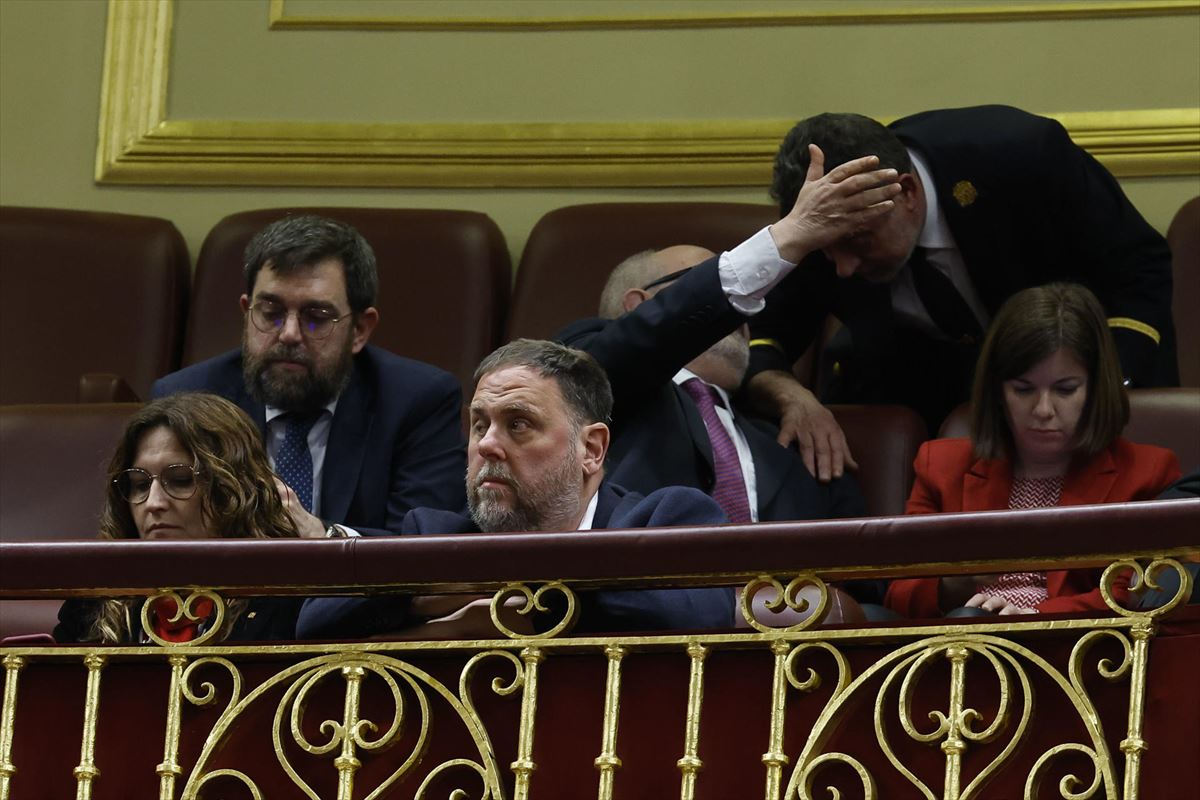 Oriol Junqueras (ERC) en la votación anterior de la ley de amnistía en el Congreso