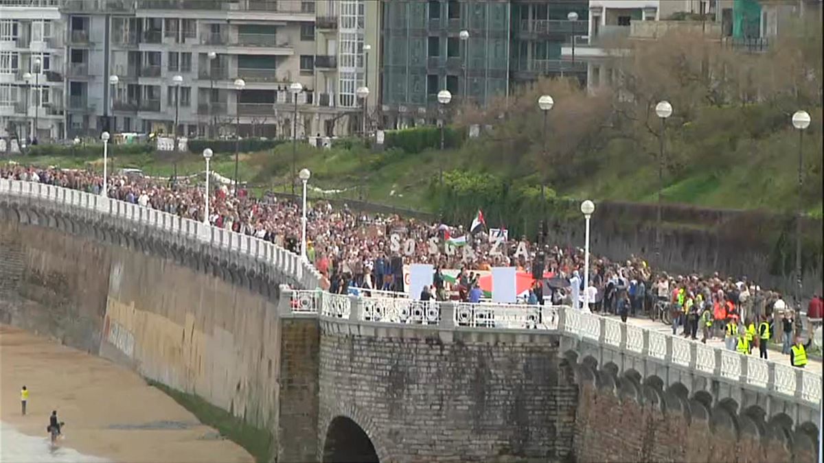 Manifestación por Palestina en Donostia. EITB Media. 