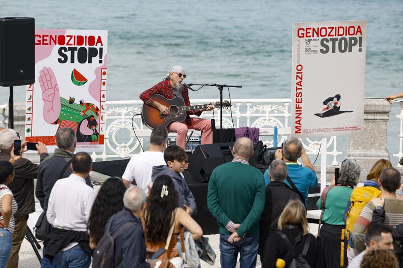 Manifestación por Palestina en Donostia. EFE