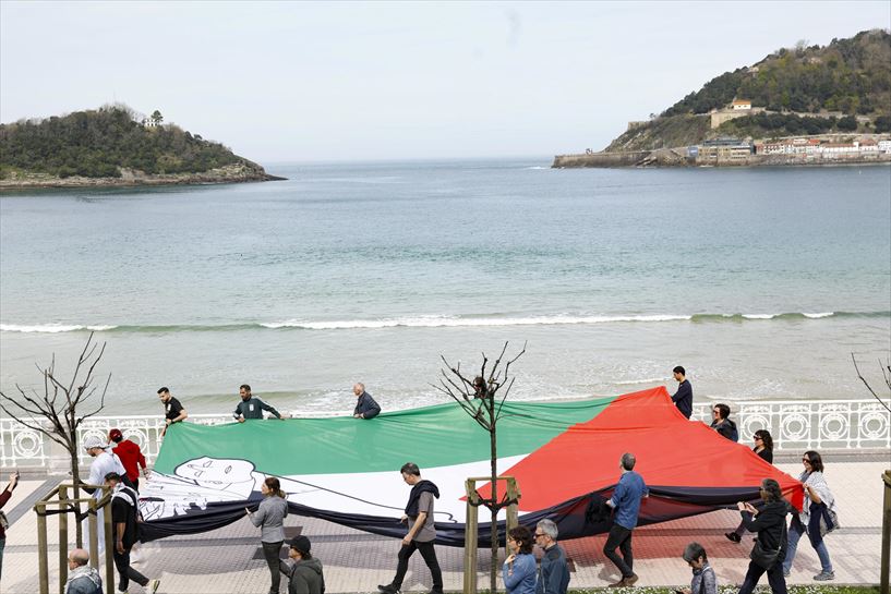 Manifestación por Palestina en Donostia. EFE