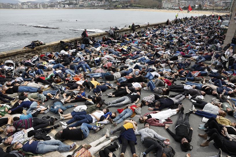 Manifestación por Palestina en Donostia. EFE