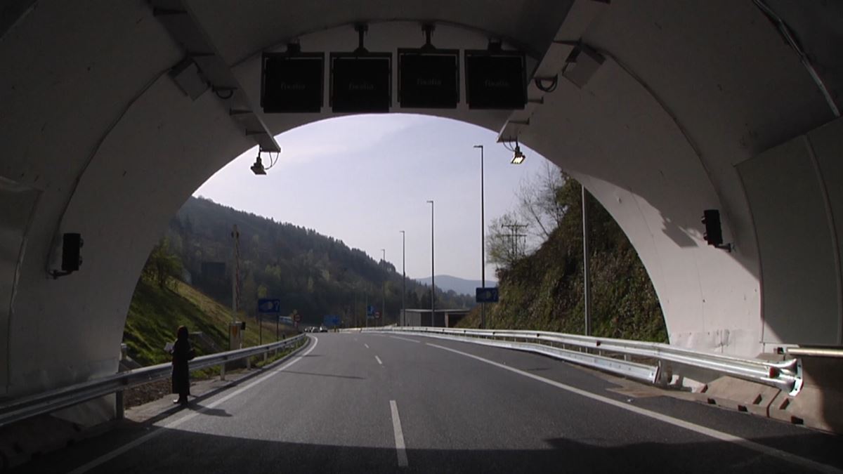 Túnel de Gorosmendi. Imagen obtenida de un vídeo de EITB Media.