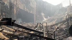 Así ha quedado el interior de la sala Crocus City Hall de Moscú tras el atentado del Estado Islámico