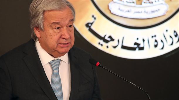 Antonio Guterres hoy en Egipto. Foto: EFE