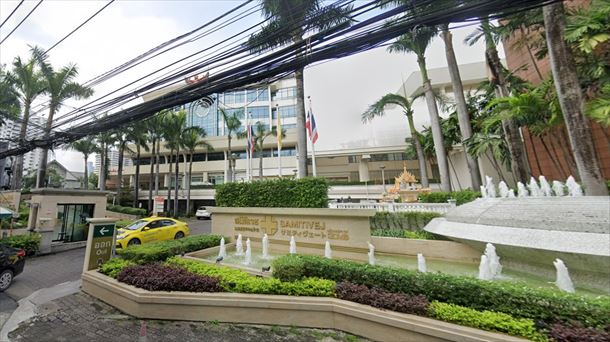 Hospital Santitivej de  Bangkok, donde está ingresado el donostiarra.