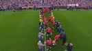 El Villarreal y los ganadores de la Copa del 84 hacen pasillo a los actuales campeones en San Mamés