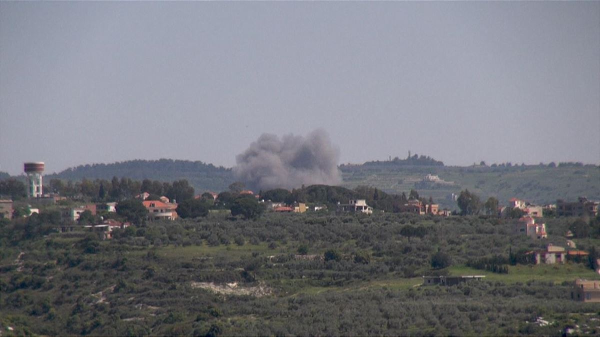 Explosiones en la frontera entre Israel y el Líbano. Imagen: AFP