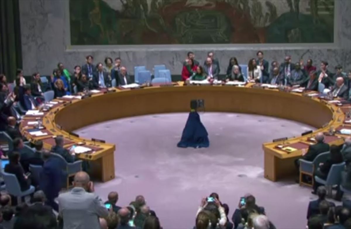 Momento de la votación en el Consejo de Seguridad. 