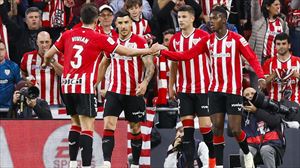 Jugadores del Athletic celebrando un gol. Foto: Efe.