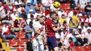Osasunak galdu egin du Rayoren aurka, markagailuan aurreratzea lortu duen arren (2-1)