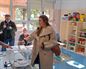 La candidata a lehendakari por Sumar Alba García ha votado en Bilbao 