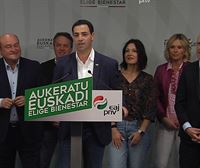 Pradales: ''Como ganadores de las elecciones, con humildad y con trabajo daré todo por Euskadi''