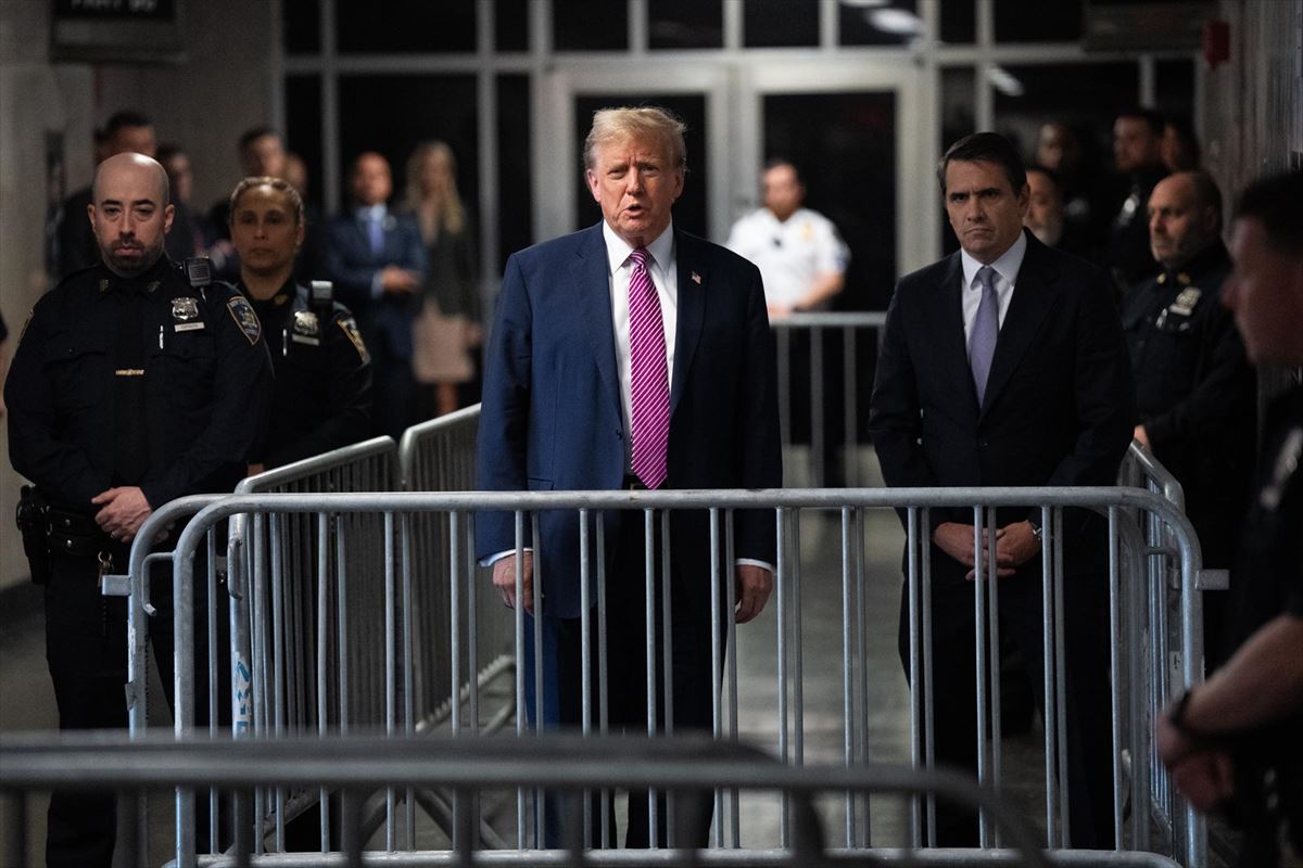 Donald Trump, durante una jornada del juicio penal en Nueva York