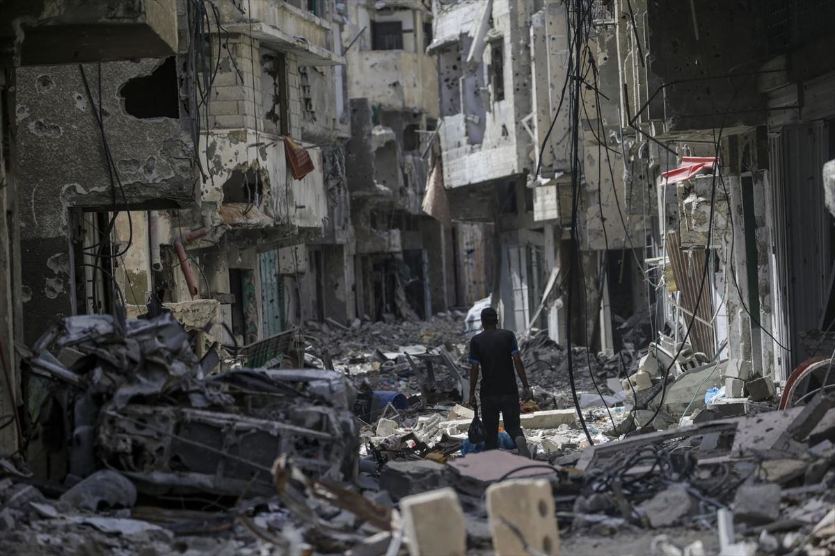 Destrucción en Gaza tras los ataques israelíes. Foto: EFE