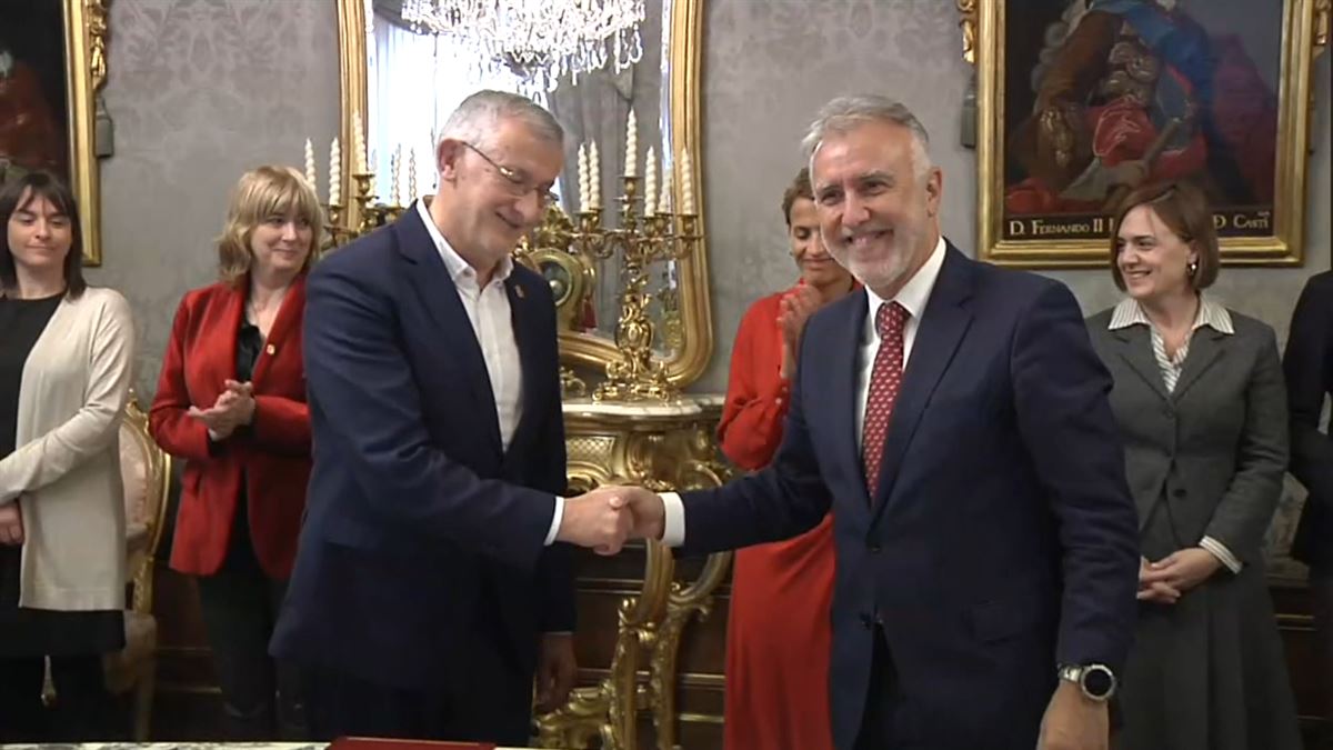Reunión entre ambos gobiernos el pasado marzo. Foto de archivo: Gobierno de Navarra