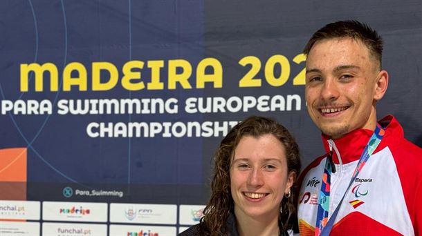 Nahia Zudaire e Iñigo Llopis, en el Europeo de Madeira. Foto: Basque Team