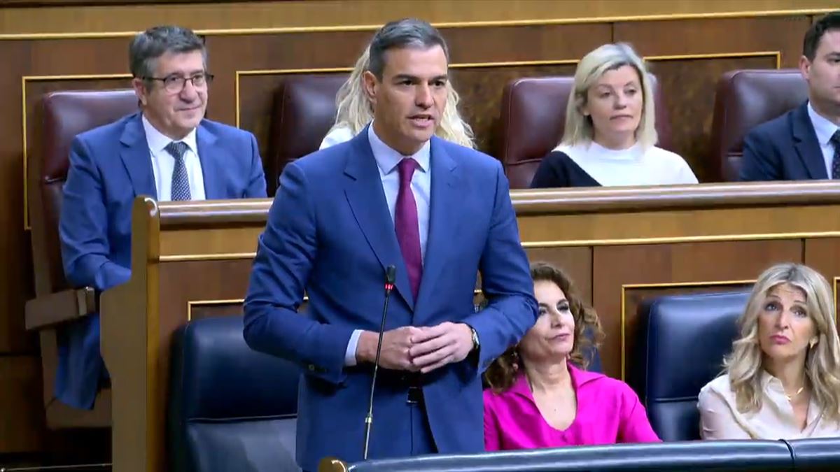 Pedro Sánchez en el Congreso de los Diputados. 
