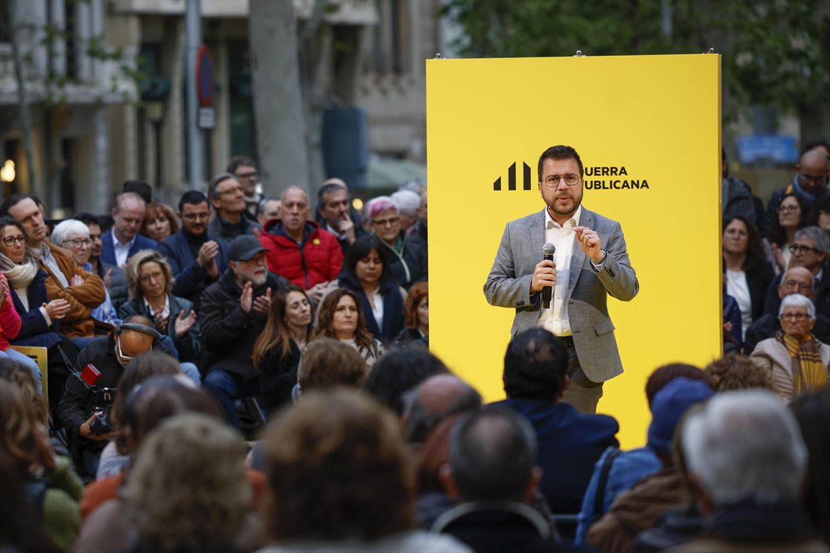 El presidente de la Generalitat y candidato de ERC a la reelección, Pere Aragonès. Foto: EFE