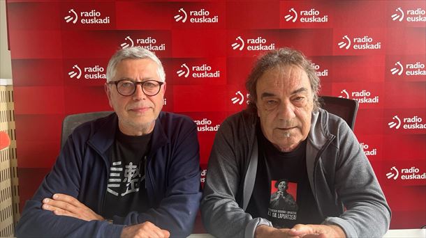 Mixel Ducau y Anje Duhalde en los estudios de Radio Euskadi en Miramon