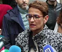 Maria Chivite: ''Karguan jarraitzea merezi duela sentiarazi nahi diot presidenteari''