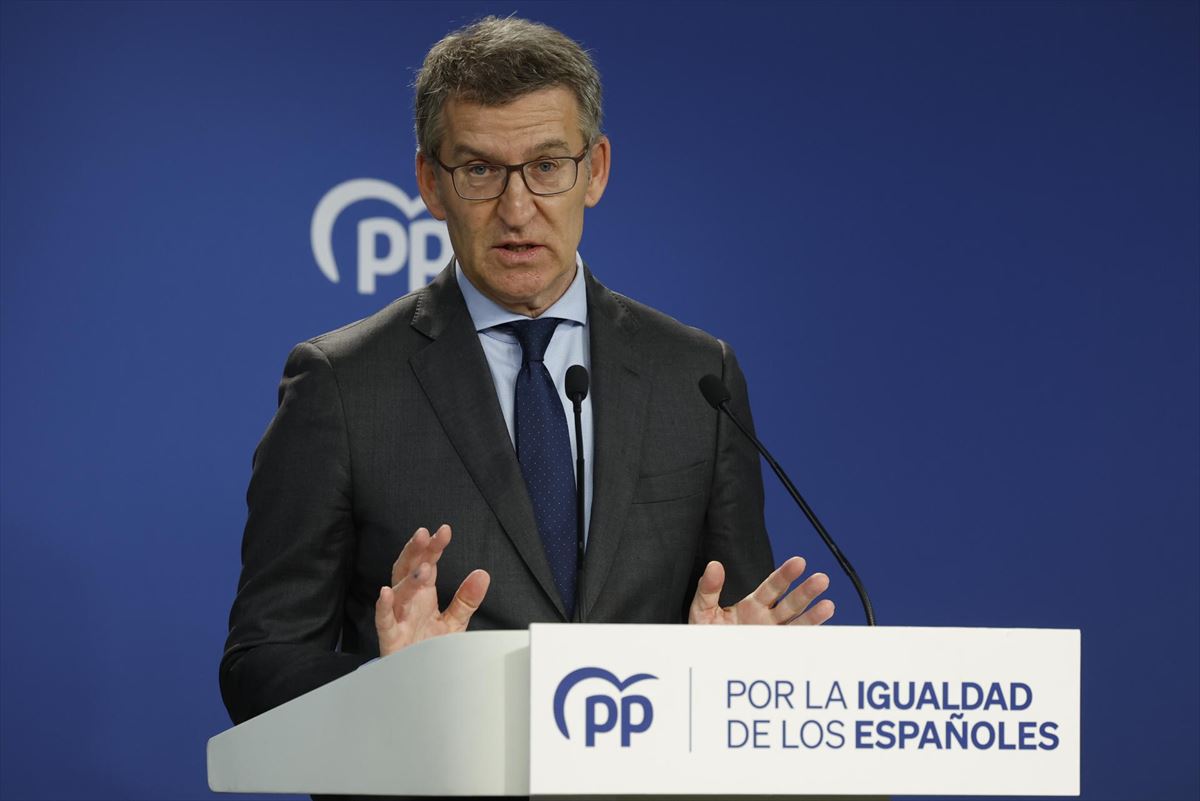 El líder del PP, Alberto Núñez Feijóo. Foto: EFE