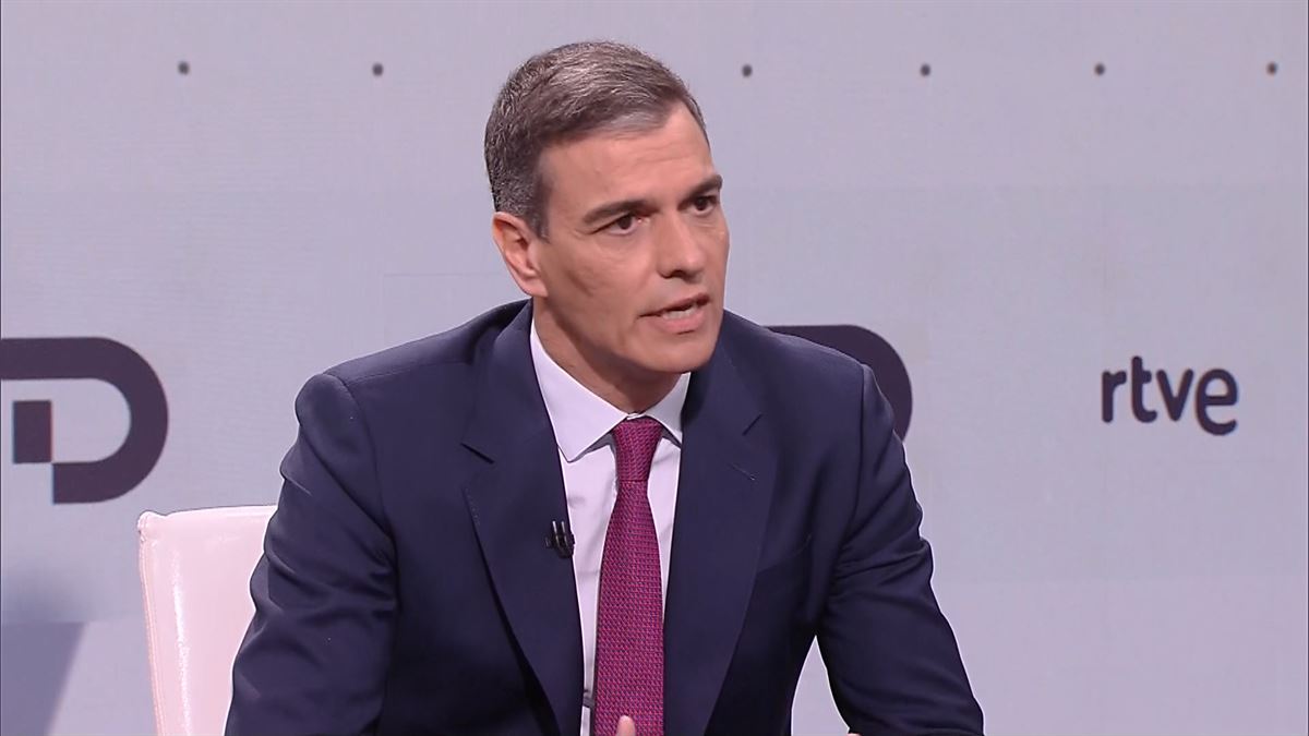El presidente del Gobierno de España, Pedro Sánchez. Imagen: TVE