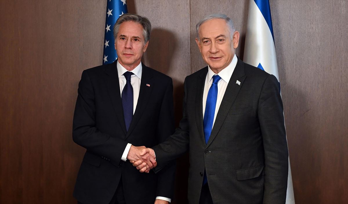 Blinken y Netanyahu. Foto: EFE