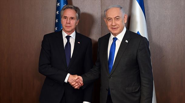 Blinken y Netanyahu. Foto: EFE