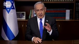Netanyahu, larunbat honetako mezuan. EFE. 