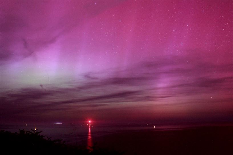 Aurora boreal en Armintza. Foto: Pier Ander Aranaga