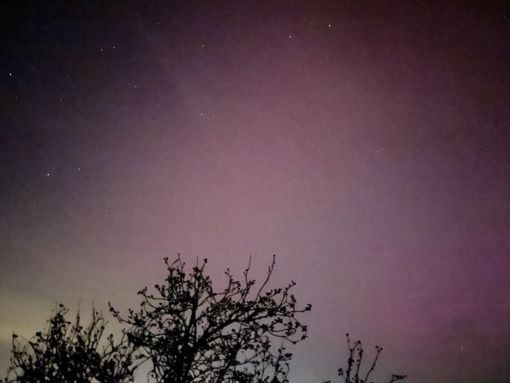 Aurora boreal en Hernani. Foto: Iñigo Clemente
