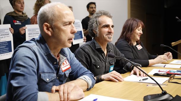 Conferencia de prensa en Bilbao. Foto: EFE