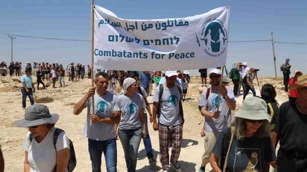 Manifestación de 'Combatants for Peace'