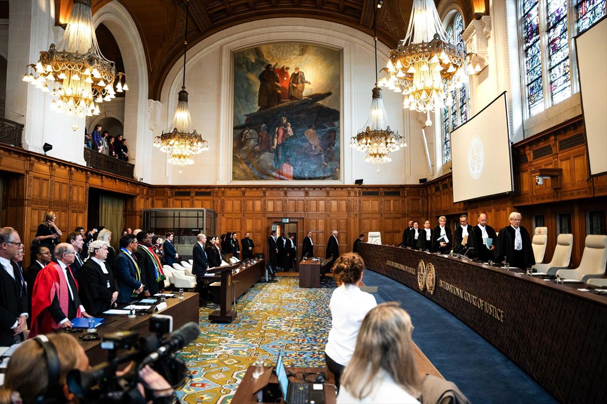 Sesión de ayer en la Corte Internacional de Justicia, en La Haya