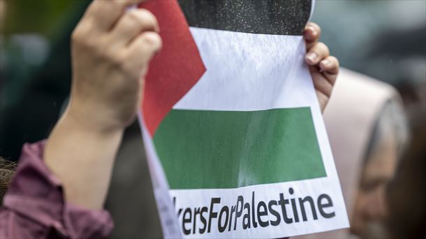 Palestinaren aldeko kontzentrazioa Donostian.